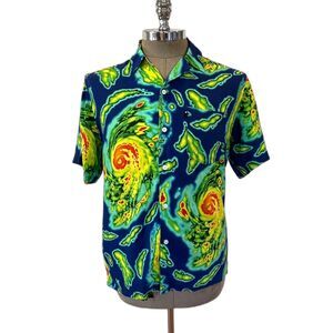The Hundreds Nature Woven Shirt Hurricane NEW NWT Rayon Button Front Small